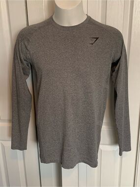 Gymshark Men’s Long-Sleeve Performance Tee - Heather Gray